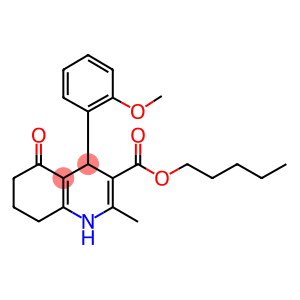 pentyl 2-methyl-4-[2-(methyloxy)phenyl]-5-oxo-1,4,5,6,7,8-hexahydroquinoline-3-carboxylate