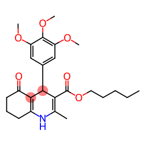 pentyl 2-methyl-5-oxo-4-[3,4,5-tris(methyloxy)phenyl]-1,4,5,6,7,8-hexahydroquinoline-3-carboxylate