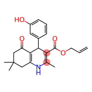 prop-2-enyl 4-(3-hydroxyphenyl)-2,7,7-trimethyl-5-oxo-1,4,5,6,7,8-hexahydroquinoline-3-carboxylate