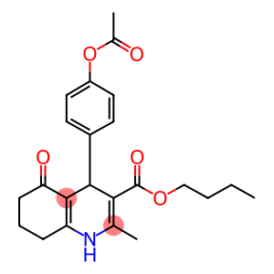 butyl 4-[4-(acetyloxy)phenyl]-2-methyl-5-oxo-1,4,5,6,7,8-hexahydro-3-quinolinecarboxylate