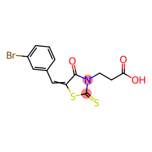 3-[(5Z)-5-[(3-bromophenyl)methylidene]-4-oxo-2-sulfanylidene-1,3-thiazolidin-3-yl]propanoic acid