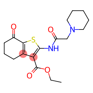 ethyl 7-oxo-2-[(1-piperidinylacetyl)amino]-4,5,6,7-tetrahydro-1-benzothiophene-3-carboxylate