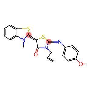 3-allyl-2-[(4-methoxyphenyl)imino]-5-(3-methyl-1,3-benzothiazol-2(3H)-ylidene)-1,3-thiazolidin-4-one