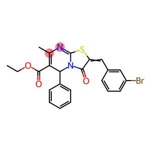 ethyl 2-(3-bromobenzylidene)-7-methyl-3-oxo-5-phenyl-2,3-dihydro-5H-[1,3]thiazolo[3,2-a]pyrimidine-6-carboxylate