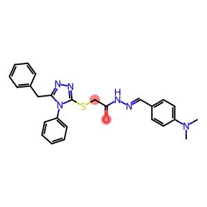 2-[(5-benzyl-4-phenyl-4H-1,2,4-triazol-3-yl)sulfanyl]-N'-[4-(dimethylamino)benzylidene]acetohydrazide