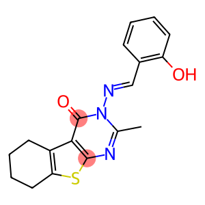 3-[(2-hydroxybenzylidene)amino]-2-methyl-5,6,7,8-tetrahydro[1]benzothieno[2,3-d]pyrimidin-4(3H)-one