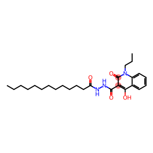 4-hydroxy-2-oxo-1-propyl-N'-tridecanoyl-1,2-dihydroquinoline-3-carbohydrazide