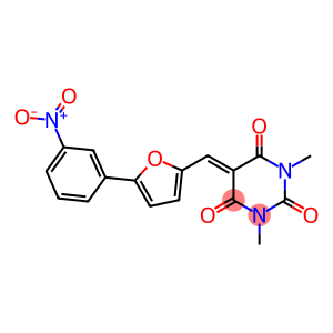 1,3-dimethyl-5-{[5-(3-nitrophenyl)furan-2-yl]methylidene}pyrimidine-2,4,6(1H,3H,5H)-trione