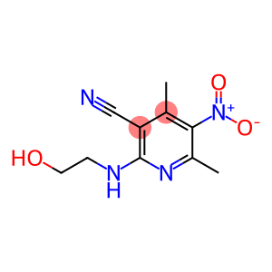 2-[(2-hydroxyethyl)amino]-5-nitro-4,6-dimethylnicotinonitrile