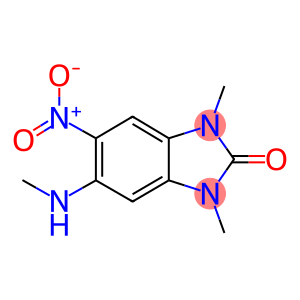 5-nitro-1,3-dimethyl-6-(methylamino)-1,3-dihydro-2H-benzimidazol-2-one