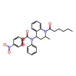 N-(1-hexanoyl-2-methyl-1,2,3,4-tetrahydroquinolin-4-yl)-4-nitro-N-phenylbenzamide