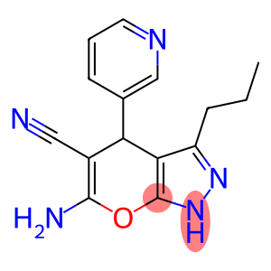 6-amino-3-propyl-4-(3-pyridinyl)-1,4-dihydropyrano[2,3-c]pyrazole-5-carbonitrile