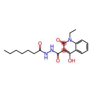 1-ethyl-N'-heptanoyl-4-hydroxy-2-oxo-1,2-dihydroquinoline-3-carbohydrazide