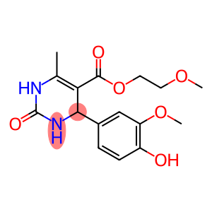 2-methoxyethyl 4-(4-hydroxy-3-methoxyphenyl)-6-methyl-2-oxo-1,2,3,4-tetrahydropyrimidine-5-carboxylate