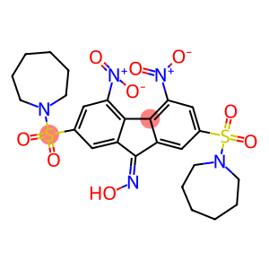 2,7-bis(1-azepanylsulfonyl)-4,5-bisnitro-9H-fluoren-9-one oxime