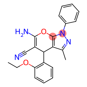 6-amino-4-(2-ethoxyphenyl)-3-methyl-1-phenyl-1,4-dihydropyrano[2,3-c]pyrazole-5-carbonitrile