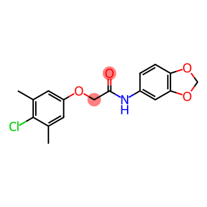 N-(1,3-benzodioxol-5-yl)-2-(4-chloro-3,5-dimethylphenoxy)acetamide