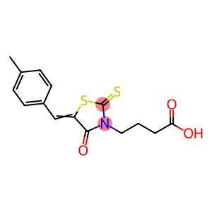 4-(5-(4-甲基苄基亚基)-4-氧代-2-硫代噻唑烷-3-基)丁酸