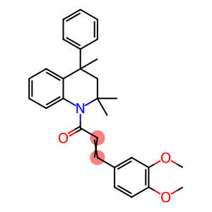 1-[3-(3,4-dimethoxyphenyl)acryloyl]-2,2,4-trimethyl-4-phenyl-1,2,3,4-tetrahydroquinoline