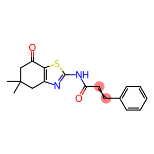 (2E)-N-(5,5-dimethyl-7-oxo-4,5,6,7-tetrahydro-1,3-benzothiazol-2-yl)-3-phenylprop-2-enamide