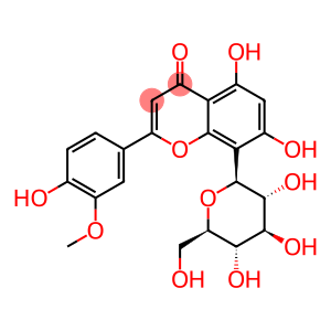 8-β-D-Glucopyranosyl-5,7-dihydroxy-2-(4-hydroxy-3-methoxyphenyl)-4H-1-benzopyran-4-one