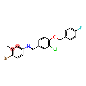 Benzenamine, 4-bromo-N-[[3-chloro-4-[(4-fluorophenyl)methoxy]phenyl]methylene]-3-methyl-