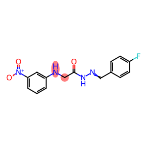 N'-[(4-FLUOROPHENYL)METHYLENE]-2-(3-NITROANILINO)ACETOHYDRAZIDE