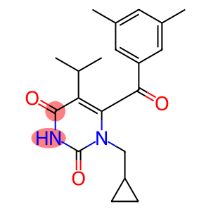 2,4(1H,3H)-Pyrimidinedione, 1-(cyclopropylmethyl)-6-(3,5-dimethylbenzoyl)-5-(1-methylethyl)-