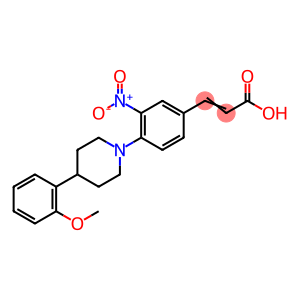 3-[4-[4-(2-METHOXYPHENYL)PIPERIDINO]-3-NITROPHENYL]ACRYLIC ACID