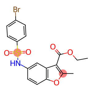 ethyl 5-{[(4-bromophenyl)sulfonyl]amino}-2-methyl-1-benzofuran-3-carboxylate