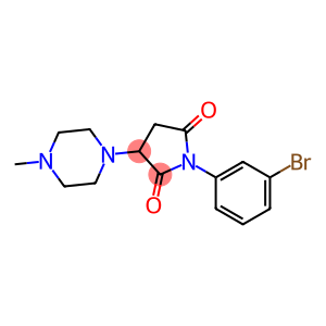 1-(3-bromophenyl)-3-(4-methylpiperazin-1-yl)pyrrolidine-2,5-dione
