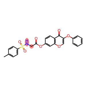 4-oxo-3-phenoxy-4H-chromen-7-yl {[(4-methylphenyl)sulfonyl]amino}acetate