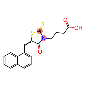 4-(5-(Naphthalen-1-ylmethylene)-4-oxo-2-thioxothiazolidin-3-yl)butanoic acid
