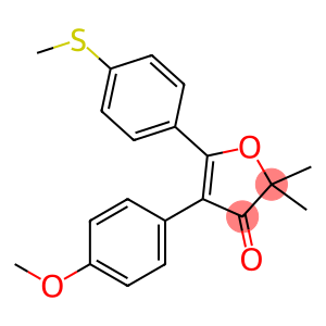 3(2H)-Furanone, 4-(4-methoxyphenyl)-2,2-dimethyl-5-[4-(methylthio)phenyl]-