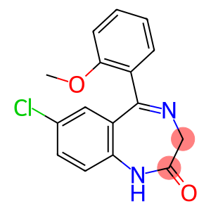 7-Chloro-1,3-dihydro-5-(2-methoxyphenyl)-2H-1,4-benzodiazepine-2-one