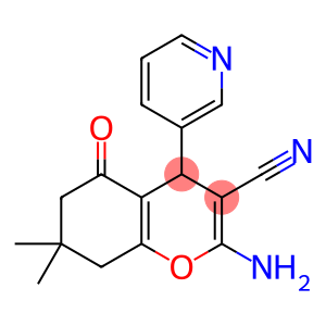 2-amino-7,7-dimethyl-5-oxo-4-(3-pyridinyl)-5,6,7,8-tetrahydro-4H-chromene-3-carbonitrile