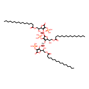 trisodium 2-[(1S)-2-(hexadecanoyloxy)-1-hydroxyethyl]-5-oxo-4-(phosphonooxy)-2,5-dihydrofuran-3-olate