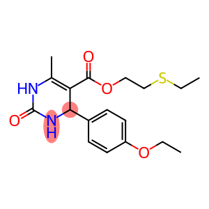 5-Pyrimidinecarboxylic acid, 4-(4-ethoxyphenyl)-1,2,3,4-tetrahydro-6-methyl-2-oxo-, 2-(ethylthio)ethyl ester