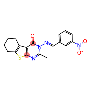 3-({3-nitrobenzylidene}amino)-2-methyl-5,6,7,8-tetrahydro[1]benzothieno[2,3-d]pyrimidin-4(3H)-one