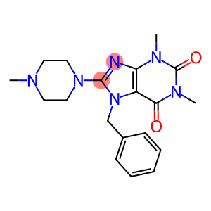 7-BENZYL-1,3-DIMETHYL-8-(4-METHYLPIPERAZIN-1-YL)-3,7-DIHYDRO-1H-PURINE-2,6-DIONE