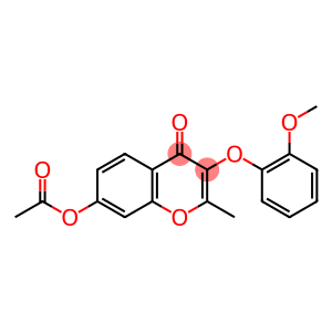 3-(2-methoxyphenoxy)-2-methyl-4-oxo-4H-chromen-7-yl acetate