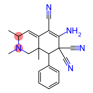 6-amino-2,3,8a-trimethyl-8-phenyl-2,3,8,8a-tetrahydro-5,7,7(1H)-isoquinolinetricarbonitrile