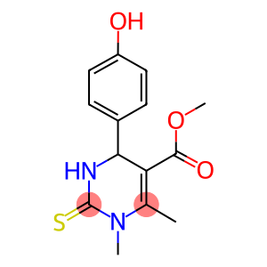 methyl 4-(4-hydroxyphenyl)-1,6-dimethyl-2-thioxo-1,2,3,4-tetrahydro-5-pyrimidinecarboxylate