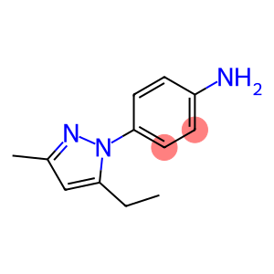 Benzenamine, 4-(5-ethyl-3-methyl-1H-pyrazol-1-yl)- (9CI)