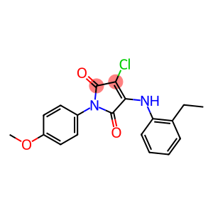 1H-Pyrrole-2,5-dione, 3-chloro-4-[(2-ethylphenyl)amino]-1-(4-methoxyphenyl)-