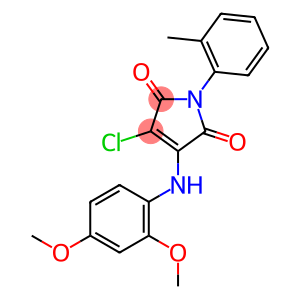 3-chloro-4-(2,4-dimethoxyanilino)-1-(2-methylphenyl)-1H-pyrrole-2,5-dione