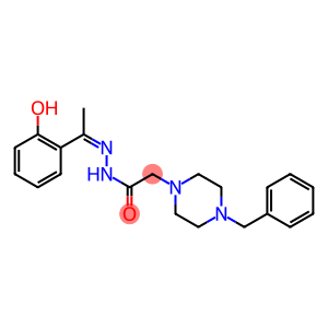 2-(4-benzylpiperazin-1-yl)-N'-[(1Z)-1-(2-hydroxyphenyl)ethylidene]acetohydrazide