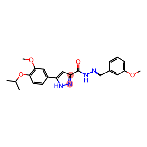 (E)-3-(4-isopropoxy-3-methoxyphenyl)-N-(3-methoxybenzylidene)-1H-pyrazole-5-carbohydrazide