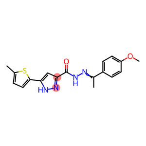 (Z)-N-(1-(4-methoxyphenyl)ethylidene)-3-(5-methylthiophen-2-yl)-1H-pyrazole-5-carbohydrazide