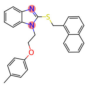 4-methylphenyl 2-{2-[(1-naphthylmethyl)sulfanyl]-1H-benzimidazol-1-yl}ethyl ether